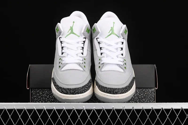All categories Air Jordan Jordan series basketball shoes Air Jordan 3 #ZG version Air Jordan 3 Retro "Chlorophyll" AJ3 Joe 3 Chlorophyll Gray Green Manuscript 136064-006